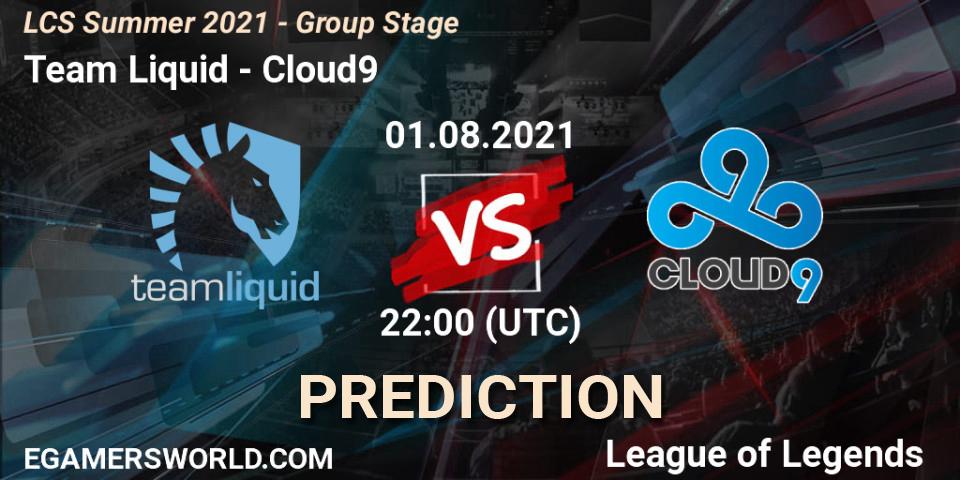 Team Liquid - Cloud9: ennuste. 01.08.21, LoL, LCS Summer 2021 - Group Stage