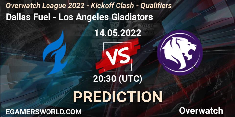 Dallas Fuel - Los Angeles Gladiators: ennuste. 14.05.22, Overwatch, Overwatch League 2022 - Kickoff Clash - Qualifiers