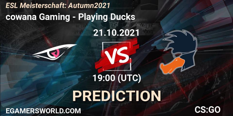 cowana Gaming - Playing Ducks: ennuste. 21.10.21, CS2 (CS:GO), ESL Meisterschaft: Autumn 2021
