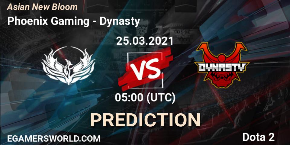 Phoenix Gaming - Dynasty: ennuste. 25.03.2021 at 05:36, Dota 2, Asian New Bloom