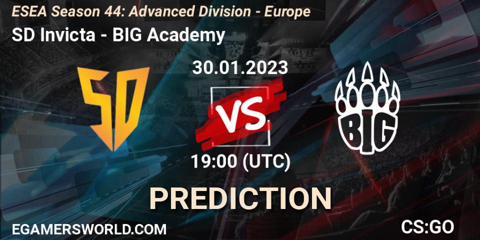 SD Invicta - BIG Academy: ennuste. 08.02.23, CS2 (CS:GO), ESEA Season 44: Advanced Division - Europe