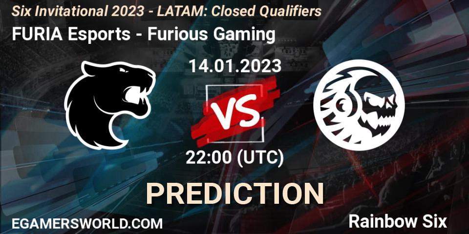 FURIA Esports - Furious Gaming: ennuste. 14.01.2023 at 22:00, Rainbow Six, Six Invitational 2023 - LATAM: Closed Qualifiers