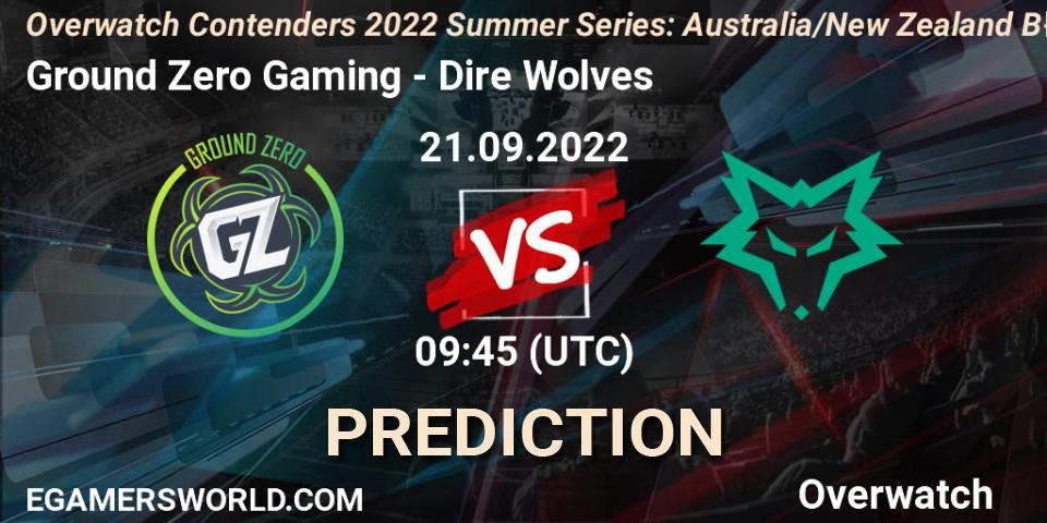 Ground Zero Gaming - Dire Wolves: ennuste. 21.09.2022 at 09:45, Overwatch, Overwatch Contenders 2022 Summer Series: Australia/New Zealand B-Sides