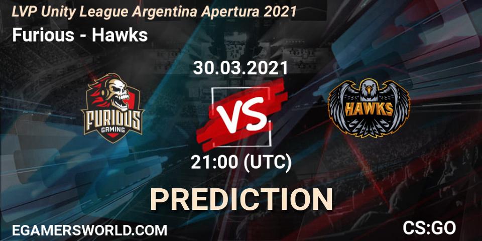 Furious - Hawks: ennuste. 30.03.21, CS2 (CS:GO), LVP Unity League Argentina Apertura 2021