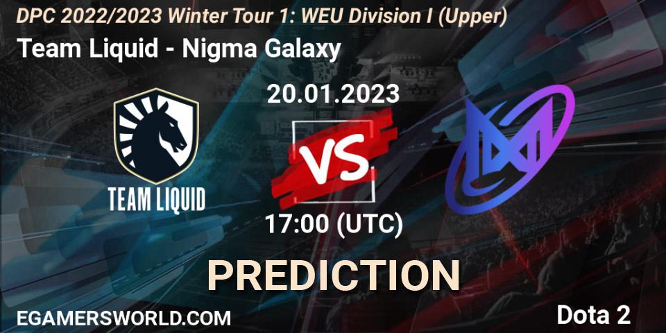 Team Liquid - Nigma Galaxy: ennuste. 20.01.2023 at 16:53, Dota 2, DPC 2022/2023 Winter Tour 1: WEU Division I (Upper)