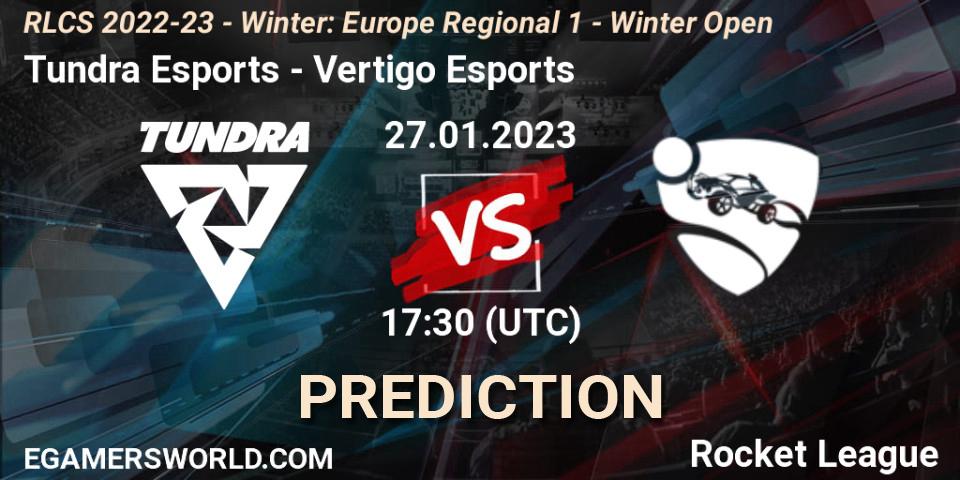 Tundra Esports - Vertigo Esports: ennuste. 27.01.2023 at 17:30, Rocket League, RLCS 2022-23 - Winter: Europe Regional 1 - Winter Open