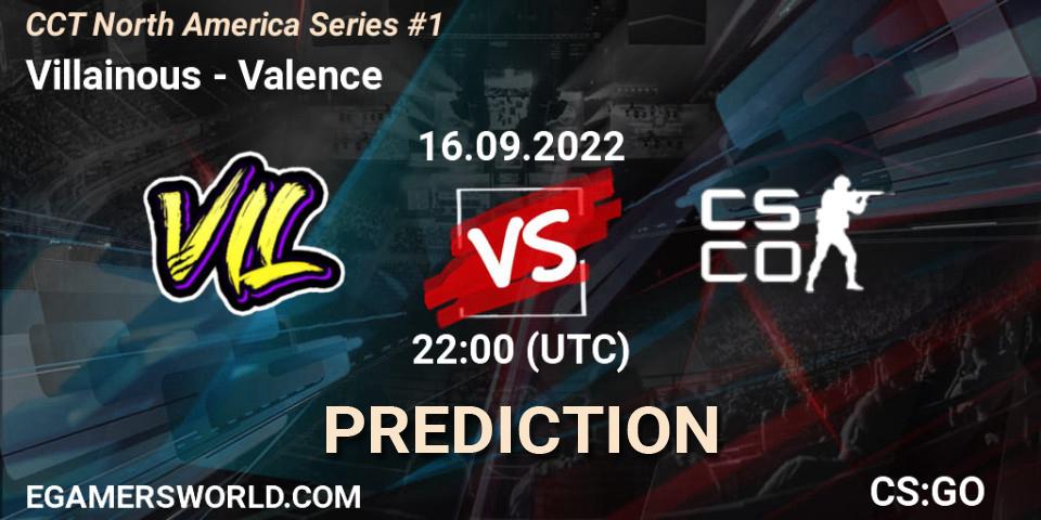 Villainous - Valence: ennuste. 16.09.2022 at 22:00, Counter-Strike (CS2), CCT North America Series #1