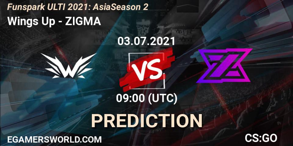 Wings Up - ZIGMA: ennuste. 03.07.2021 at 09:00, Counter-Strike (CS2), Funspark ULTI 2021: Asia Season 2