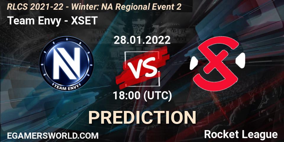 Team Envy - XSET: ennuste. 28.01.2022 at 18:00, Rocket League, RLCS 2021-22 - Winter: NA Regional Event 2