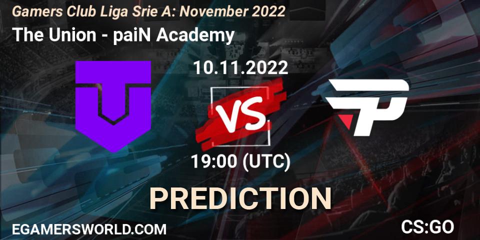 The Union - paiN Academy: ennuste. 10.11.2022 at 19:00, Counter-Strike (CS2), Gamers Club Liga Série A: November 2022