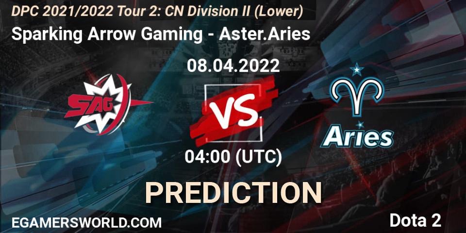 Sparking Arrow Gaming - Aster.Aries: ennuste. 20.04.22, Dota 2, DPC 2021/2022 Tour 2: CN Division II (Lower)