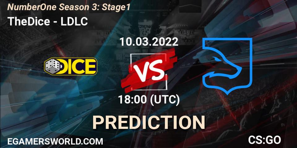 TheDice - LDLC: ennuste. 10.03.2022 at 18:00, Counter-Strike (CS2), NumberOne Season 3: Stage 1