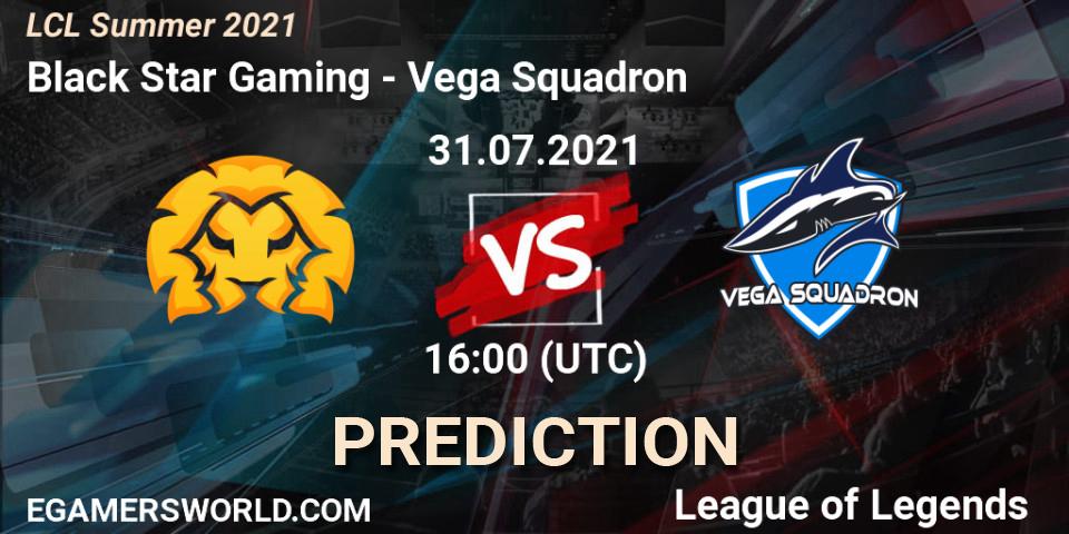 Black Star Gaming - Vega Squadron: ennuste. 31.07.2021 at 16:00, LoL, LCL Summer 2021