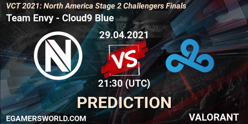 Team Envy - Cloud9 Blue: ennuste. 29.04.2021 at 22:15, VALORANT, VCT 2021: North America Stage 2 Challengers Finals