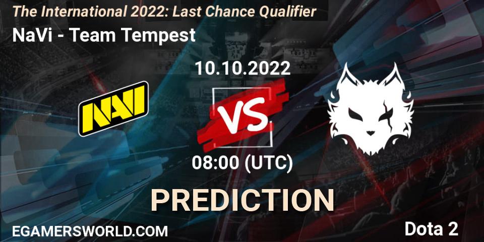 NaVi - Team Tempest: ennuste. 10.10.22, Dota 2, The International 2022: Last Chance Qualifier
