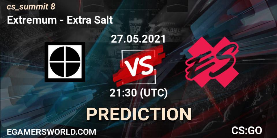 Extremum - Extra Salt: ennuste. 27.05.2021 at 21:30, Counter-Strike (CS2), cs_summit 8