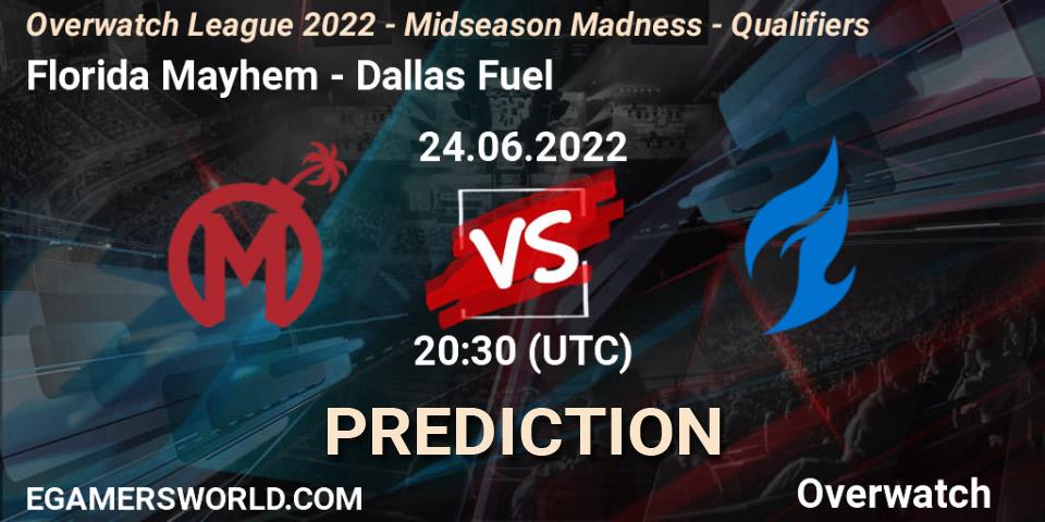 Florida Mayhem - Dallas Fuel: ennuste. 24.06.2022 at 20:30, Overwatch, Overwatch League 2022 - Midseason Madness - Qualifiers