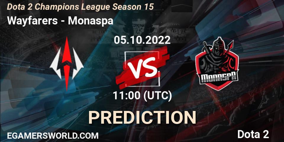 Wayfarers - Monaspa: ennuste. 05.10.2022 at 11:05, Dota 2, Dota 2 Champions League Season 15
