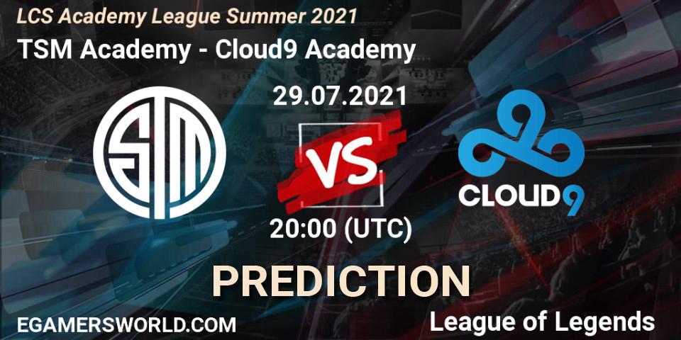 TSM Academy - Cloud9 Academy: ennuste. 29.07.2021 at 20:00, LoL, LCS Academy League Summer 2021