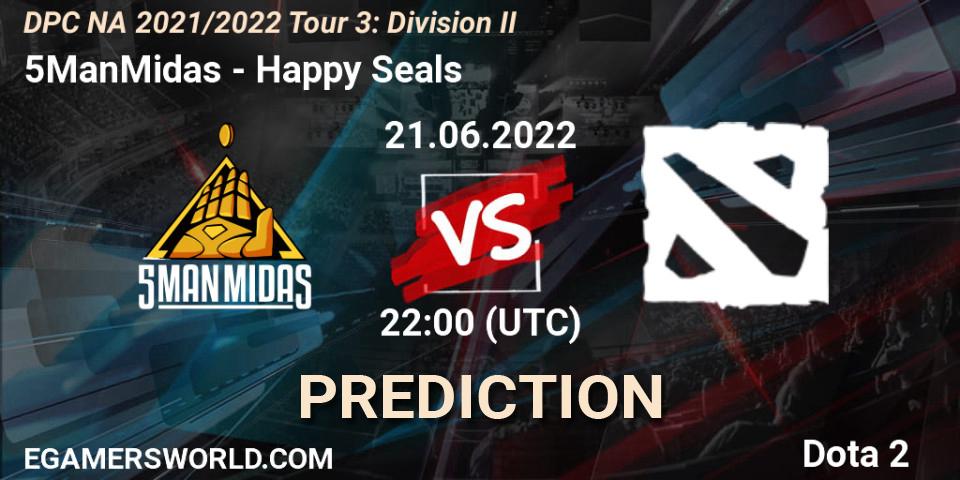 5ManMidas - Happy Seals: ennuste. 22.06.2022 at 00:48, Dota 2, DPC NA 2021/2022 Tour 3: Division II