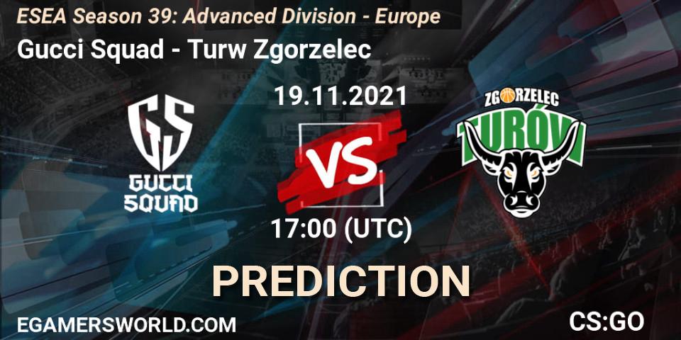 Gucci Squad - Turów Zgorzelec: ennuste. 19.11.2021 at 17:00, Counter-Strike (CS2), ESEA Season 39: Advanced Division - Europe