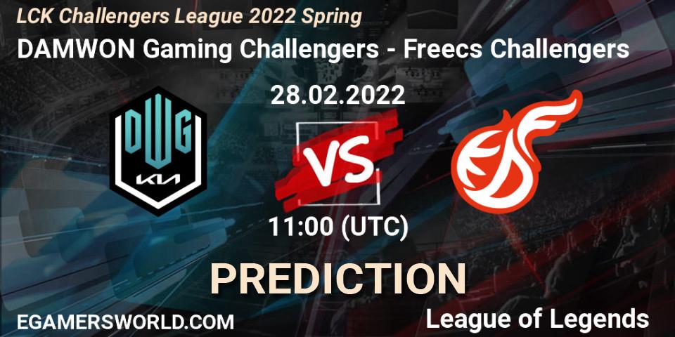 DAMWON Gaming Challengers - Freecs Challengers: ennuste. 28.02.2022 at 11:00, LoL, LCK Challengers League 2022 Spring