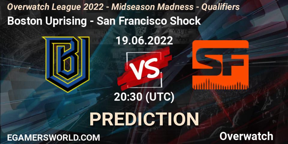 Boston Uprising - San Francisco Shock: ennuste. 19.06.2022 at 20:30, Overwatch, Overwatch League 2022 - Midseason Madness - Qualifiers