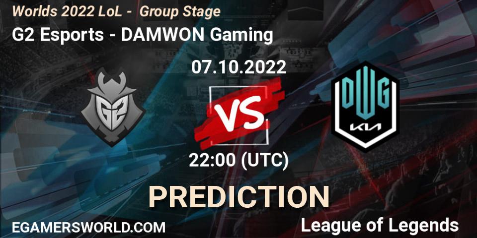 G2 Esports - DAMWON Gaming: ennuste. 07.10.22, LoL, Worlds 2022 LoL - Group Stage