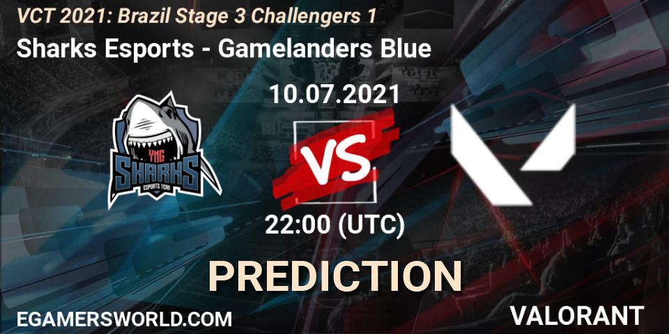 Sharks Esports - Gamelanders Blue: ennuste. 10.07.2021 at 23:15, VALORANT, VCT 2021: Brazil Stage 3 Challengers 1
