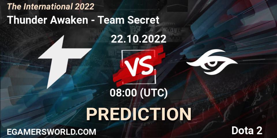 Thunder Awaken - Team Secret: ennuste. 22.10.22, Dota 2, The International 2022