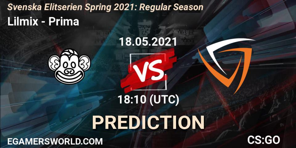 Lilmix - Prima: ennuste. 18.05.2021 at 18:10, Counter-Strike (CS2), Svenska Elitserien Spring 2021: Regular Season