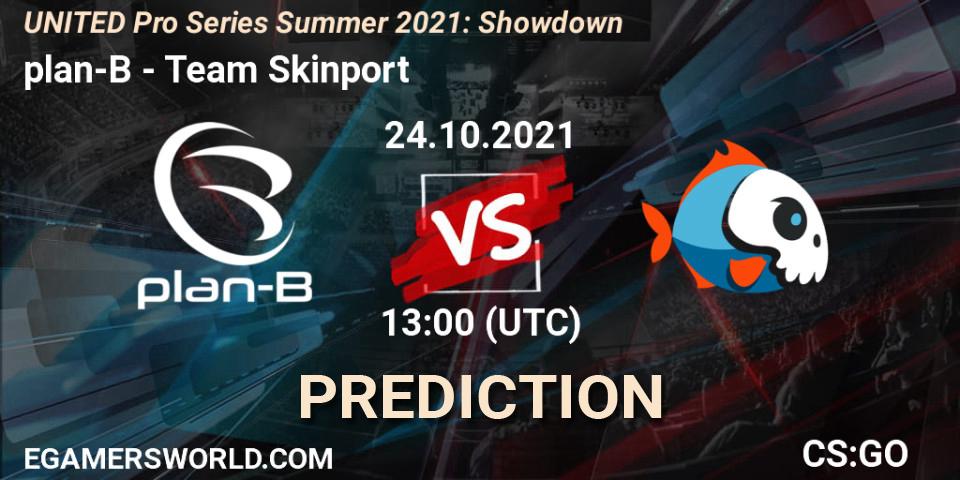 plan-B - Team Skinport: ennuste. 24.10.2021 at 14:00, Counter-Strike (CS2), UNITED Pro Series Summer 2021: Showdown