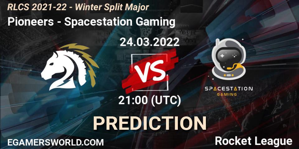 Pioneers - Spacestation Gaming: ennuste. 24.03.2022 at 18:00, Rocket League, RLCS 2021-22 - Winter Split Major