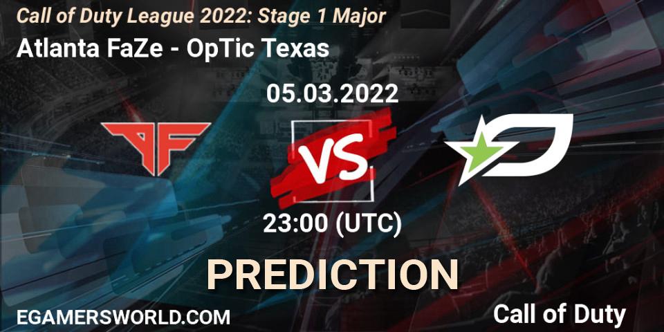 Atlanta FaZe - OpTic Texas: ennuste. 05.03.2022 at 23:00, Call of Duty, Call of Duty League 2022: Stage 1 Major