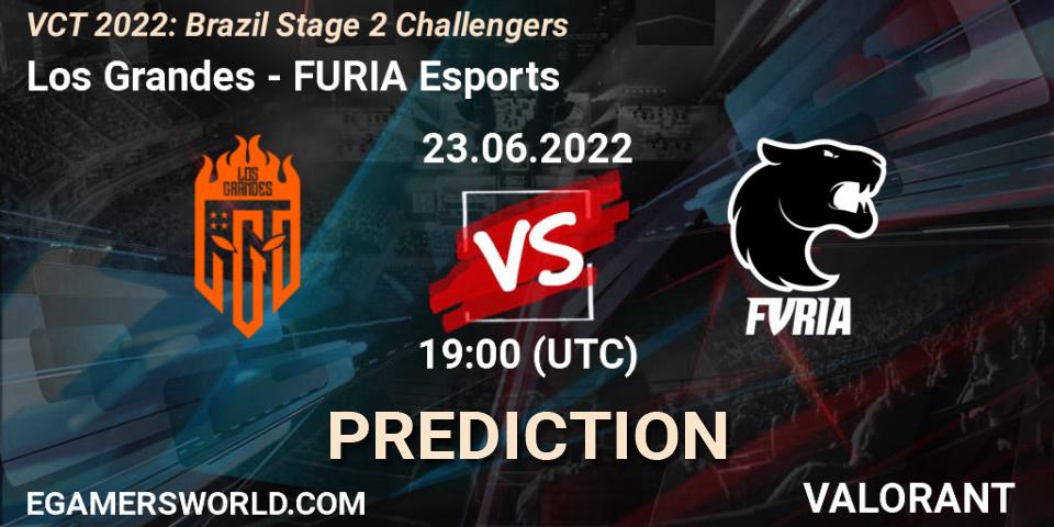 Los Grandes - FURIA Esports: ennuste. 23.06.2022 at 19:10, VALORANT, VCT 2022: Brazil Stage 2 Challengers