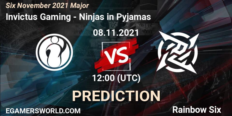 Ninjas in Pyjamas - Invictus Gaming: ennuste. 09.11.2021 at 19:30, Rainbow Six, Six Sweden Major 2021