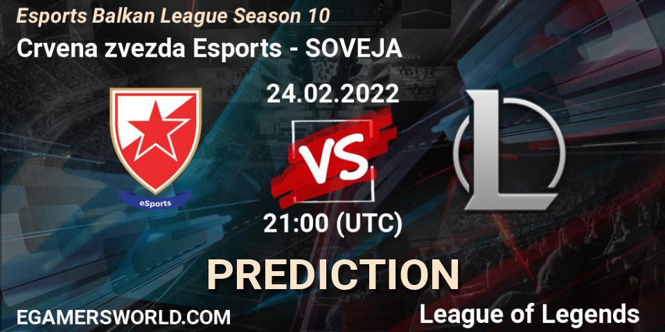 Crvena zvezda Esports - SOVEJA: ennuste. 24.02.2022 at 21:00, LoL, Esports Balkan League Season 10