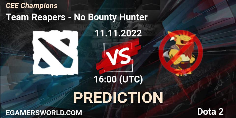 Team Reapers - No Bounty Hunter: ennuste. 11.11.2022 at 16:00, Dota 2, CEE Champions