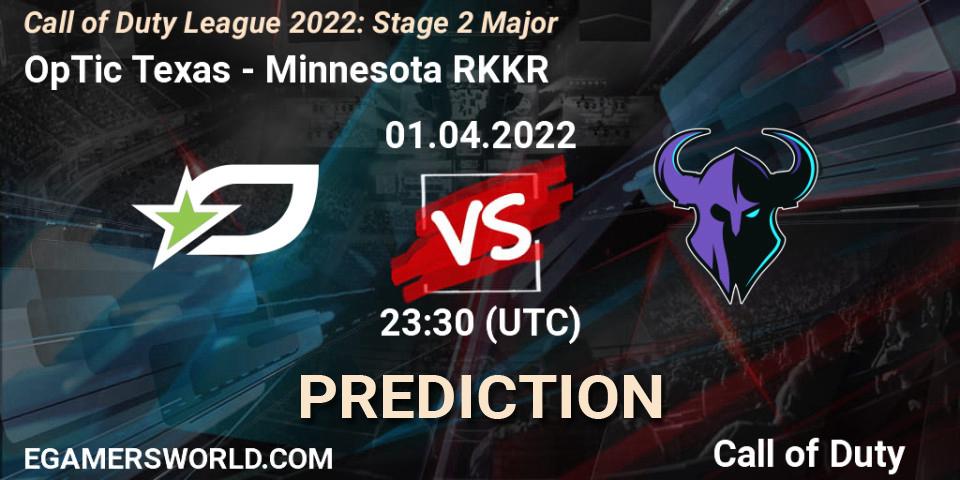 OpTic Texas - Minnesota RØKKR: ennuste. 02.04.22, Call of Duty, Call of Duty League 2022: Stage 2 Major