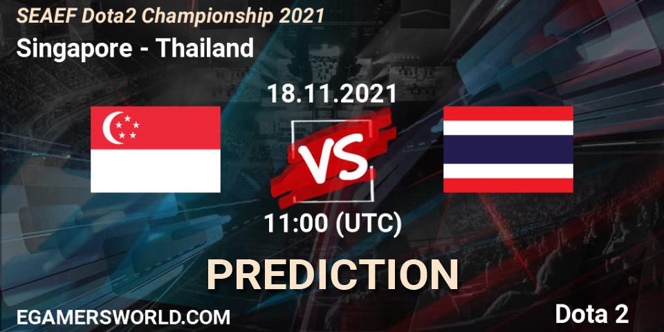 Team Singapore - Thailand: ennuste. 18.11.2021 at 11:12, Dota 2, SEAEF Dota2 Championship 2021