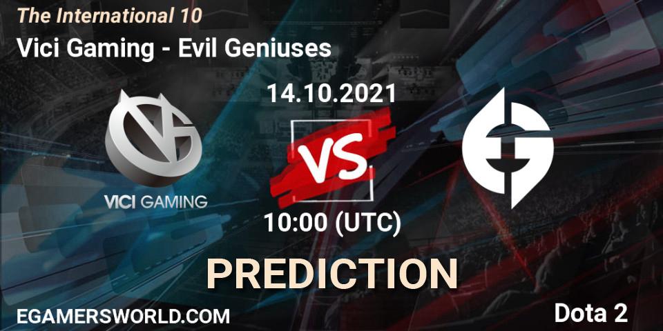Vici Gaming - Evil Geniuses: ennuste. 14.10.2021 at 10:39, Dota 2, The Internationa 2021