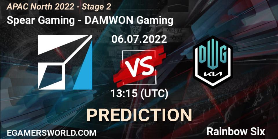 Spear Gaming - DAMWON Gaming: ennuste. 06.07.2022 at 13:15, Rainbow Six, APAC North 2022 - Stage 2