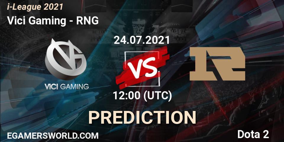 Vici Gaming - RNG: ennuste. 24.07.2021 at 11:42, Dota 2, i-League 2021 Season 1