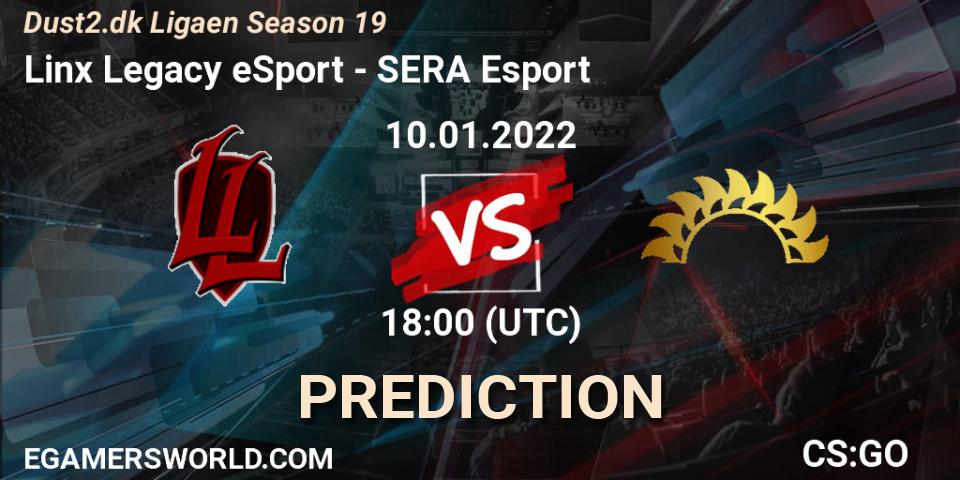 Linx Legacy eSport - SERA Esport: ennuste. 10.01.2022 at 18:00, Counter-Strike (CS2), Dust2.dk Ligaen Season 19