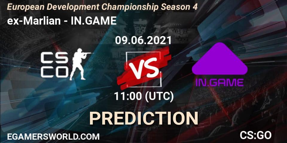 ex-Marlian - IN.GAME: ennuste. 09.06.2021 at 11:10, Counter-Strike (CS2), European Development Championship Season 4