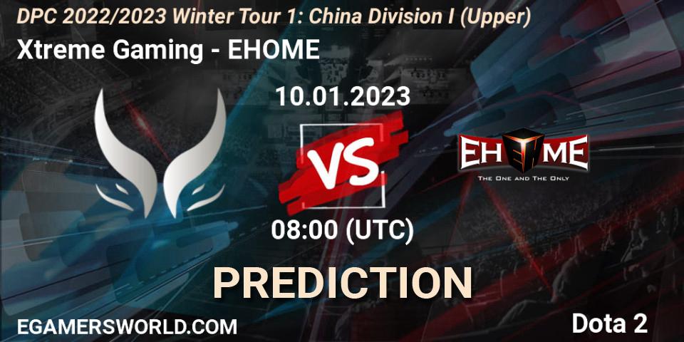 Xtreme Gaming - EHOME: ennuste. 10.01.2023 at 07:55, Dota 2, DPC 2022/2023 Winter Tour 1: CN Division I (Upper)