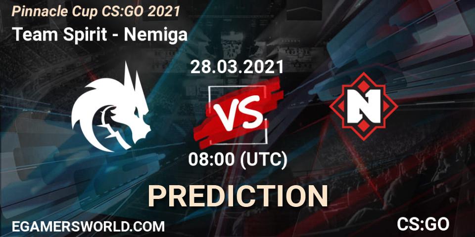 Team Spirit - Nemiga: ennuste. 28.03.2021 at 08:00, Counter-Strike (CS2), Pinnacle Cup #1