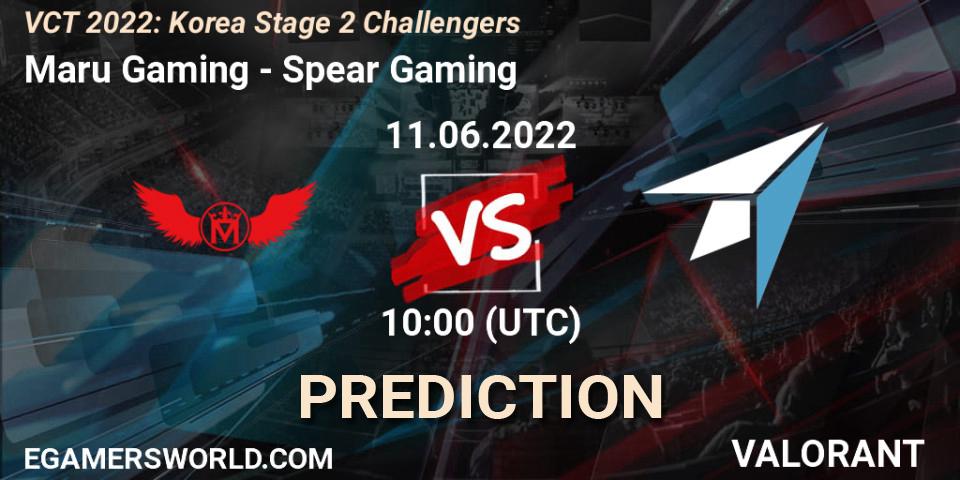 Maru Gaming - Spear Gaming: ennuste. 11.06.2022 at 10:30, VALORANT, VCT 2022: Korea Stage 2 Challengers