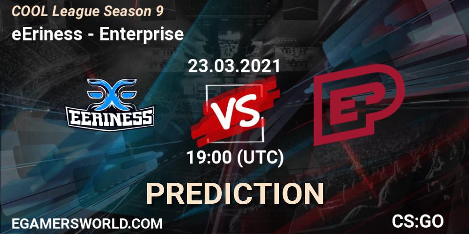 eEriness - Enterprise: ennuste. 27.04.2021 at 18:00, Counter-Strike (CS2), COOL League Season 9
