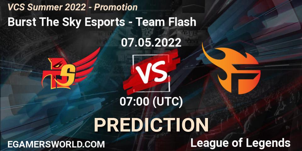 Burst The Sky Esports - Team Flash: ennuste. 07.05.2022 at 03:00, LoL, VCS Summer 2022 - Promotion